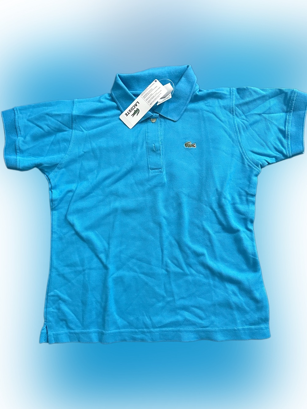 Lacoste Kids Turquoise Blue Polo Shirt with Crocodile Logo